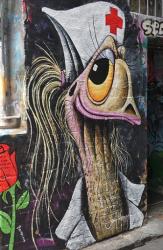 Nurse emu stree art Hosier Lane